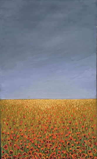 Maria Hillfon  www.hillfon.com  Vete - Wheat, 70x115 målningar, paintings